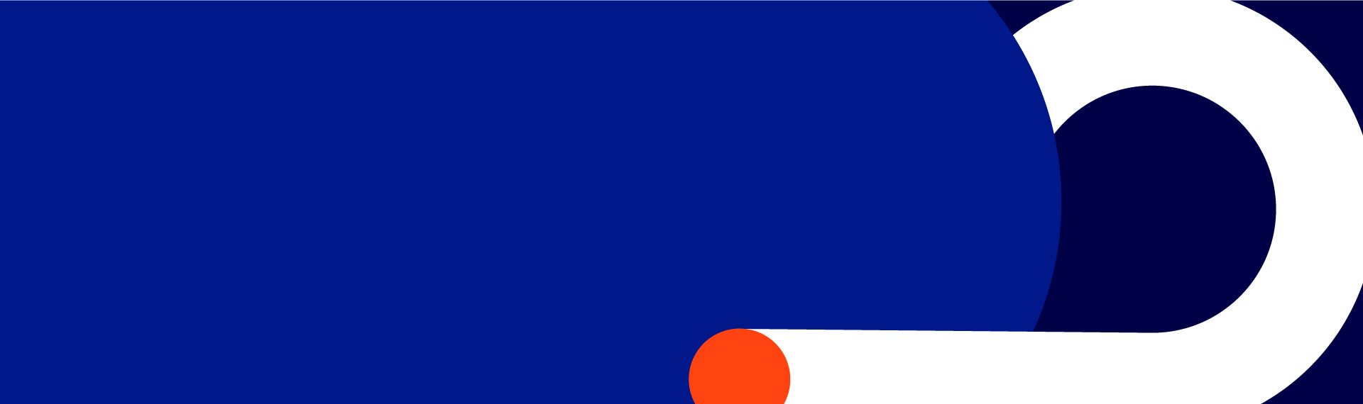 white curve on dark blue background